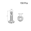 uxcell 150Pcs Hex Socket Self Tapping Screws, 1/4" x 1"