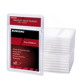 50 pcs 35 PT Acrylic Graded Card Card Holders, Card Protectors with Label Position for Trading Cards(2.5 x 3.54 Inch), Slab Baseball Fit for MTG TCG and Sport Cards Storage and Display