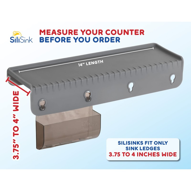 SiliSink Silicone Sink Edge Guard for Kitchen Sink - Fits