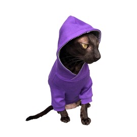 Kotomoda Cat Hoodie in Purple, xl