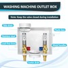 Seelink Washing Machine Outlet Box, Center Drain/Side Drain, 1/2 Inch
