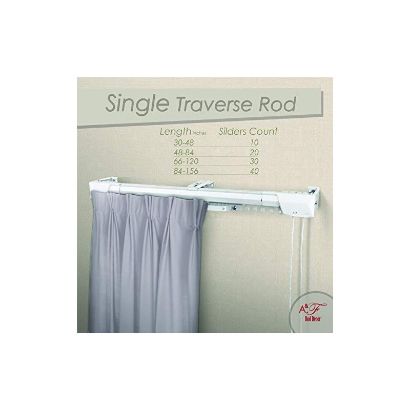 Rod Desyne AMN-3111-301 Heavy Duty Center Open Traverse Rod, 30-48