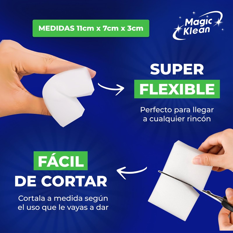 Magic Klean – Esponja MÁGICA Borrador de Manchas, Elimina rayones