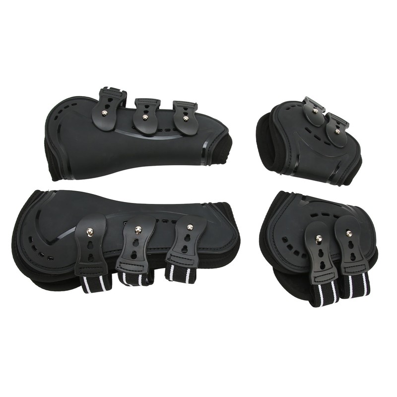 Horse Front Hind Leg Boots Shock Absorption Breathable Open Front