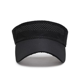 UUYYEO 2 Pcs Mesh Sun Visor Caps Quick Dry Sun Visors Breathable Sun Visor Hats Empty Top Baseball Caps Black and Grey