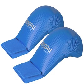 Karate Training Gloves, PU Leather Boxing Gloves Kickboxing Gloves,Sparring Gloves for Martial Arts,Hard Hitters (Blue1, S)