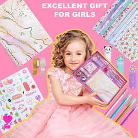 HoomTop HoomTop Journal Kit for Girls Ages 8-12, 2 Pack Scrapbook Diary Birthday Gifts Notebook Stationary Set