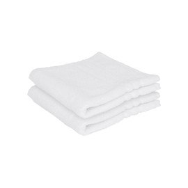 Nicola Spring Cotton Wash Cloth - White - 30cm x 30cm - Pack of 2 - Adults Small Thick Fluffy Luxury Quick Dry Bathroom Soft Hotel Quality Face Hand Towel