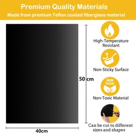 Dailyart 19x15inch Grill Mats for Outdoor Grill, Set of 5 100% Non-stick Teflon Grill Mat, Upgraded & Enlarged Reusable Grill Mats for Grilling, BBQ Grilling Accessories for Gas, Charcoal, Electric