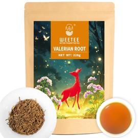 WEETEE Baldrian Tee, 228 g Baldrianwurzel Tee lose Blätter, hergestellt aus rein geschnittenen und gesiebten Valerian Root zum Selbermachen, natürlich koffeinfreier Kräutertee