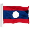 G128 Laos Laotian Flag 3x5 Ft Printed 150D Polyester Indoor/Outdoor,