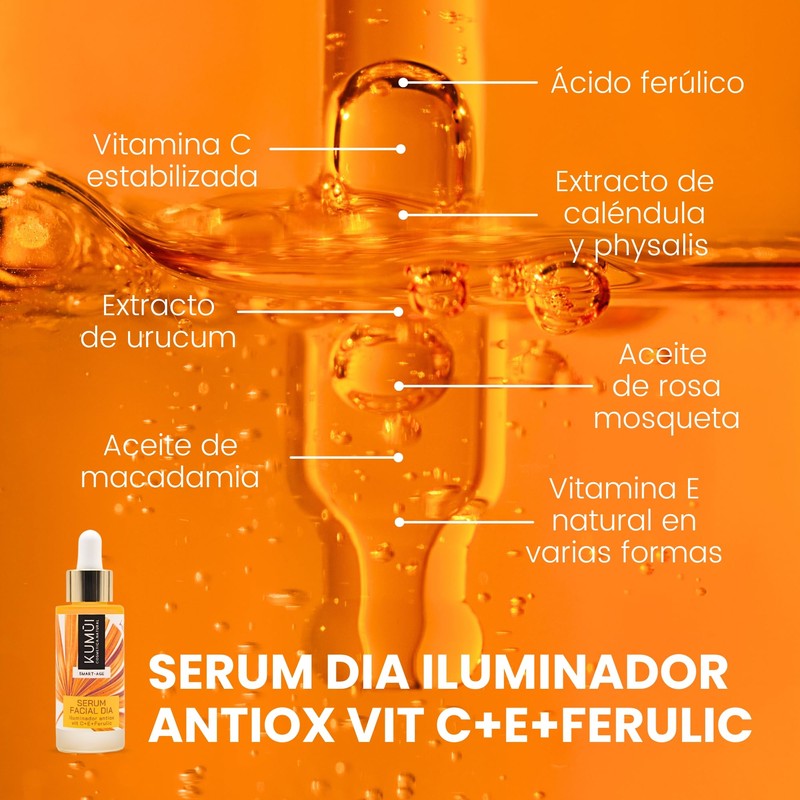 Antioxidatives Leuchtserum mit Vitamin C + Vitamin E + Ferulasäure