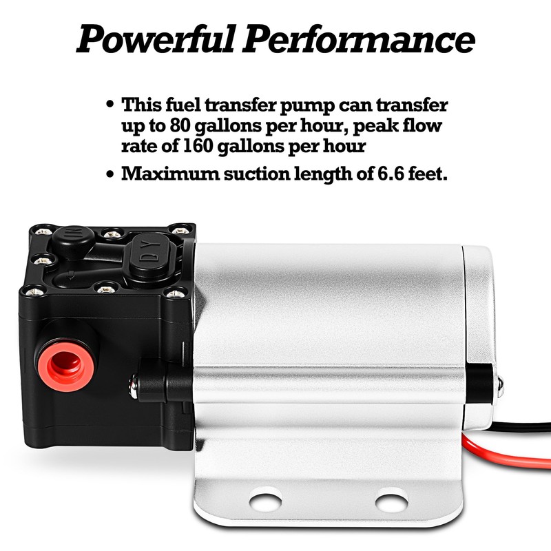 12 Volt Electric Fuel Transfer Pump, High Efficiency Fuel Transfer