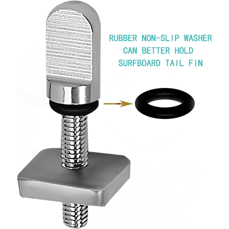 WADY 12pcs 316 Stainless Steel Surfboard Fin Screws with Plates