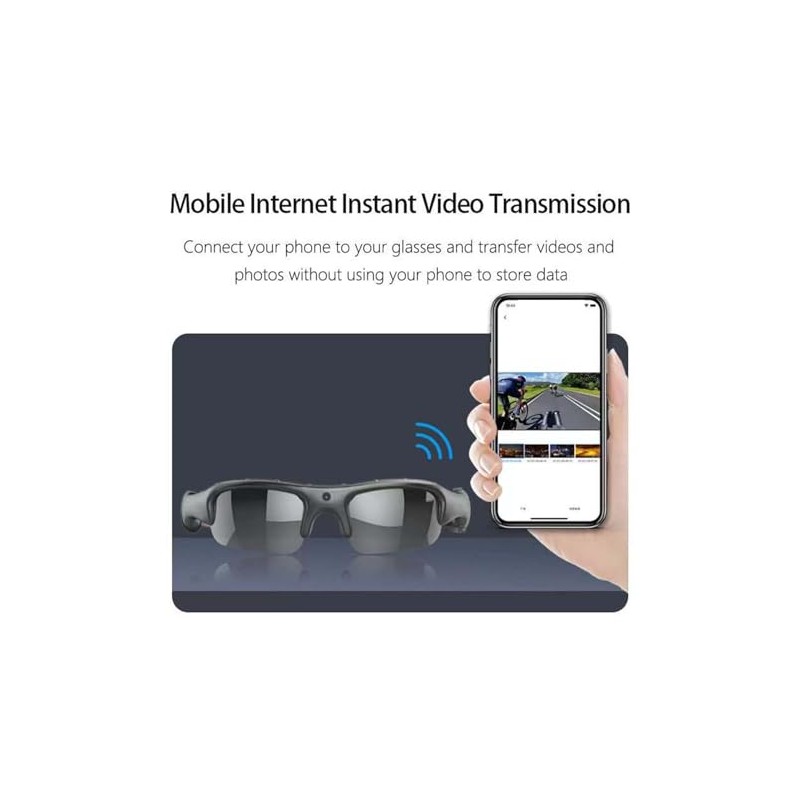 Tangxi Gafas de Cámara de 1080p, 2.4 G de Gafas