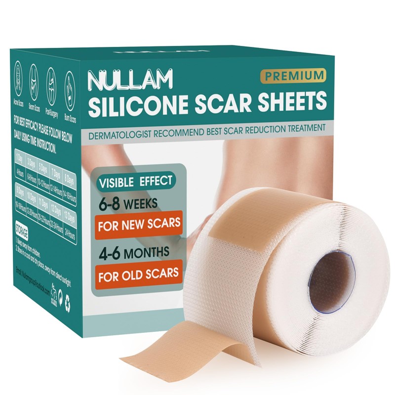 Silicone Scar Sheets, Silicone Scar Tape(1.6"x 158"), Scar Tape for