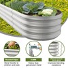 IDEA FAMILY 6x2x1ft Oval Galvanized Raised Garden Bed Outdoor 9-in-1