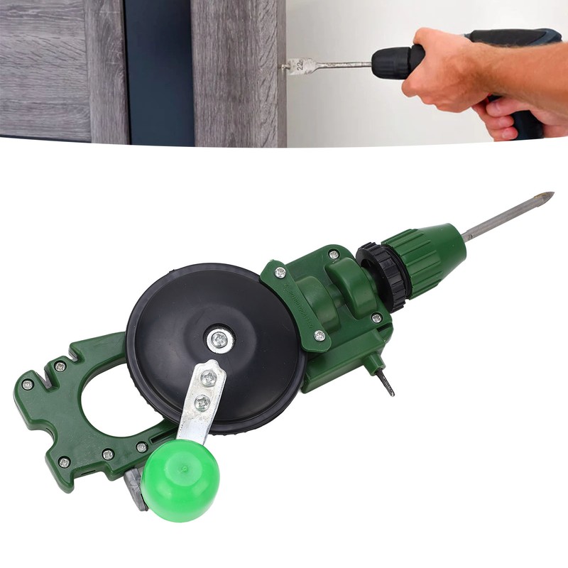Multifunctional Hand Crank Drill Knife Sharpener Glass Cutter ABS Tool