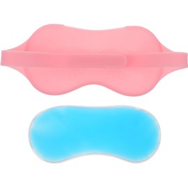 PATKAW Máscara Cubierta para Ojos a Prueba de Luz para Dormir de Silicona Gel para Compresas Calientes y Frías Adecuado para Viajes o Tren