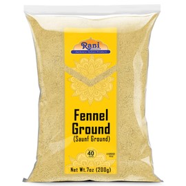 Rani Fennel Ground (Saunf) Powder Spice 7oz (200g) ~ All Natural | Gluten Friendly | NON-GMO | Kosher | Kosher | Vegan | Indian Origin