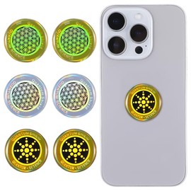 JIEYAO 6 Pcs Cell Phone Blockers Sticker, Phone Radiation Protection Stickers, Neutralize Shield Protection for Smart Phones/Tablets/Laptops/Computer/WiFi/Priner/TV Electronic EMF Stickers