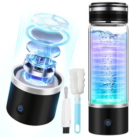 LOZLTX Upgrade Hydrogen Water Bottle with Brush【SGS Authoritative Certification - 3000PPB】【NO.1 Double Hydrogen Content】Hydrogen Water Bottle with TOP SPE PEM Technique, Improve Water in 3 Min