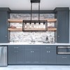 Lanhall 5-Light Kitchen Light Fixtures Black Farmhouse Chandelier Rectangular Dining