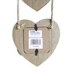 Chic & Shabby Triple Wooden Hanging Heart Photo Frame