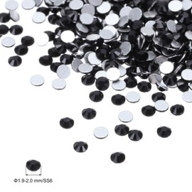 PATIKIL SS6 1440 Pieces Rhinestones for Crafts and Rhinestones for Crafts, Costumes, Make-Up (Black)