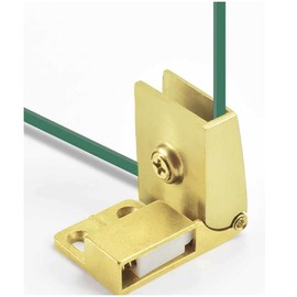 TEYOUQU 8-Pack Glass Door Hinges Gold for 3-5mm Glass Shower or Cabinet Door