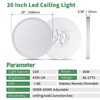 20 Inch Large LED Flush Mount Ceiling Light with Remote,