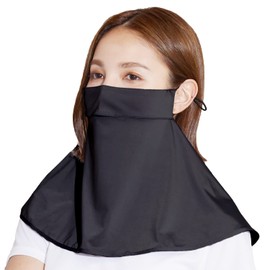 Lad Weather Face Cover, UV Protection, Sports Face Mask, Cooling Sensation, Heatstroke Prevention, Goods, Sun Protection, Sun Protection, Black