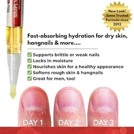 Bliss Kiss | 1 Fragrance Free | Nail Oil Cuticle Pen w/Vitamin E & Jojoba⏤Nail Strengthener Nail Growth Serum for Brittle Peeling Breaking Thin Nails