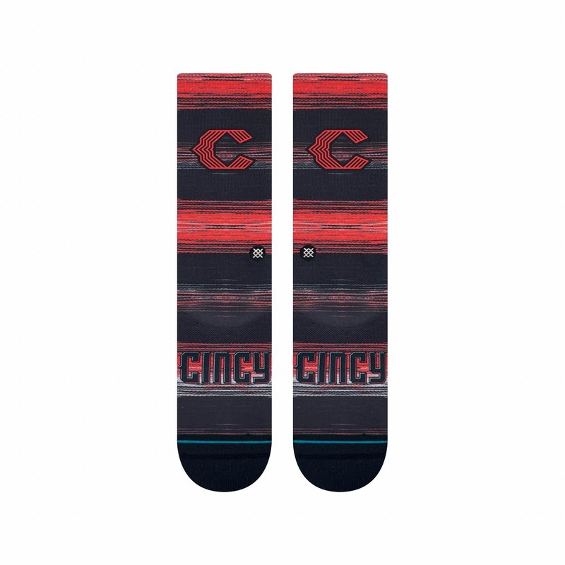 Stance 01010 REDS CC CREW RED Socks, RED (01010)