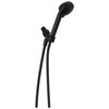 Delta Faucet 4-Setting Handheld Shower Head, Black Shower Head with