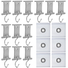 JKOISL Piping Strip Hooks, Set of 18 Awning Accessories 5/6 mm and 7/8 mm, Motorhome Accessories, Piping Hooks, Awning Accessories for Motorhome, Caravan, Camping Tent