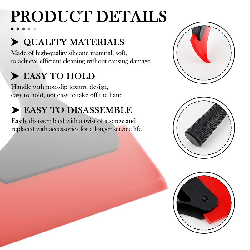 6Pcs Small Squeegee Silicone Window Tint Squeegee Mini Squeegee with