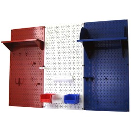 Wall Control Patriot Pegboard Organizer American Made 4ft Metal Pegboard Tool Storage Kit Made in The USA