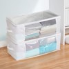 mDesign Set of 4 Storage Boxes with Zip - Handy