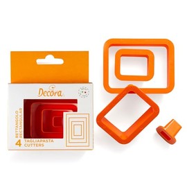 DECORA 0255309 AUSSTECHER-Set RECHTECK, GLATT, 4-TLG 1,5-3,5-5,5-7,5 H2,2 cm