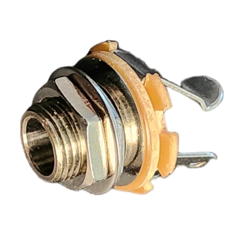 FretMax Upgraded 1/4" Mono 2-Conductor Jack w/Nut & Washer -