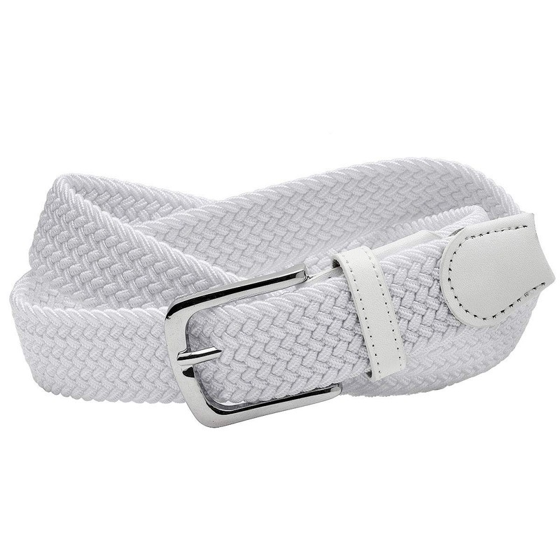 Falari Men Women Multicolored Elastic Stretch Braided Belt Canvas Fabric
