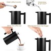 MaxMiuly Cafetiere 4 Cup Stainless Steel French Press Double Walled