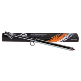 Silverback Automotive Professional Straight-On Dual Foot Commercial Truck Tire Pressure Gauge with Polished Chrome Finish. Heavy Duty Black Metal Bar Stick Gauge Range 10-150 PSI in 2 PSI Increments