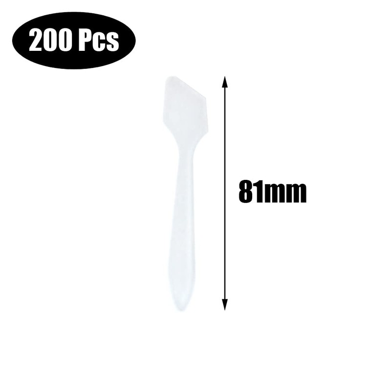 200 Pcs Disposable Facial Cream Spatulas Makeup Mask Tip Scoops