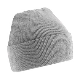 Beechfield Unisex Knitted Hat Heather Grey One Size