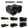 REARACE 2 Pair Motorcycle Bumper Blocks, 22MM/25MM/28MM Engine Guard Bumper