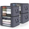 Fab totes Storage Bags,Clothes Blanket Storage Bins Foldable Closet Organizers