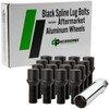 DPAccessories Black M14x1.50 Lug Bolts for Aftermarket Wheels | Spline