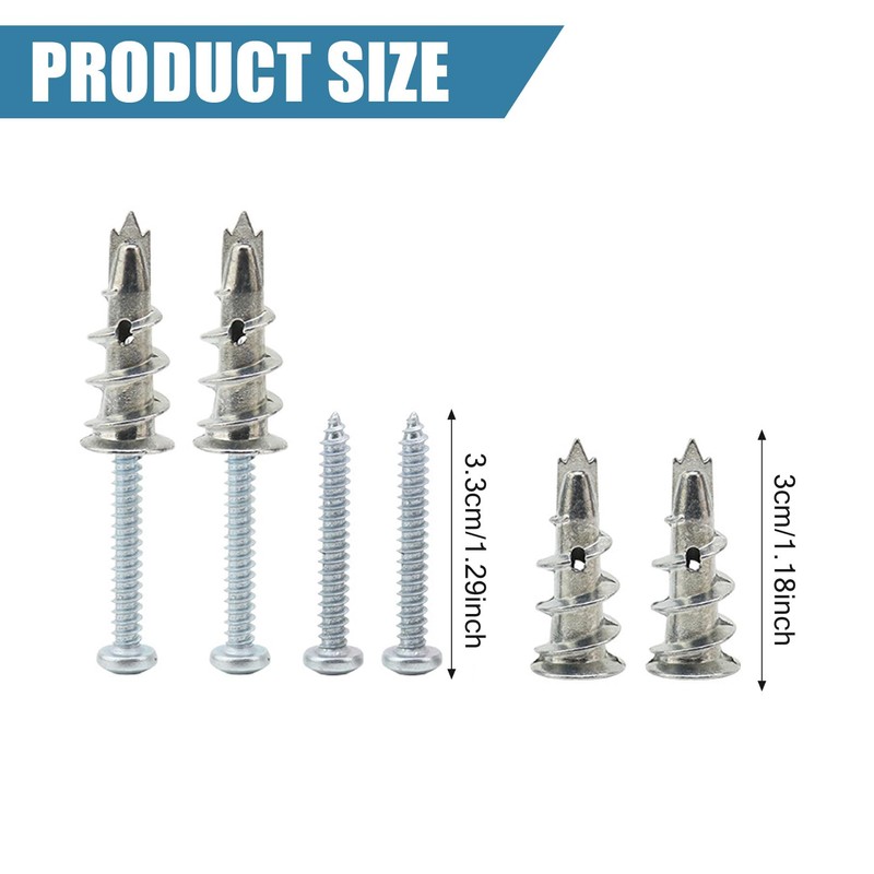 30 Pack Plasterboard Fixings,Plasterboard Wall Plug Plasterboard Screws,Drywall Anchor Heavy